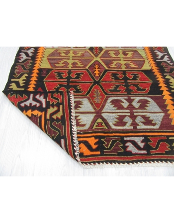 Vintage Handwoven Turkish Kilim Rug