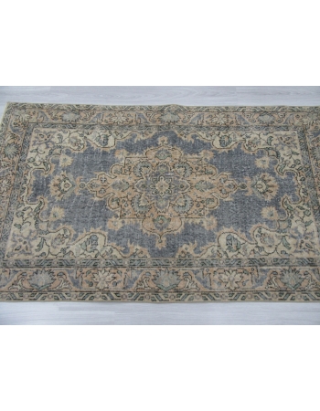 Distressed Vintage Turkish Oushak Rug