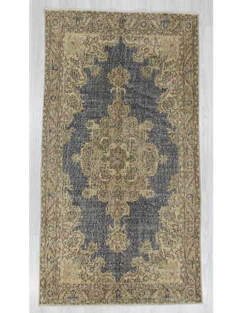 Washed Out Vintage Turkish Oushak Rug
