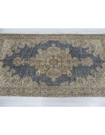 Washed Out Vintage Turkish Oushak Rug