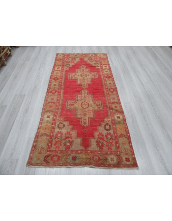 Vintage Decorative Turkish Wool Rug