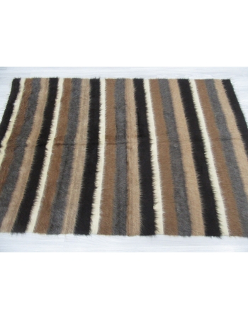 Striped Vintage Turkish Blanket Kilim Rug