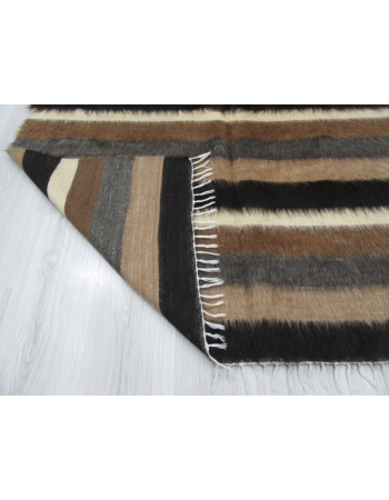 Striped Vintage Turkish Blanket Kilim Rug