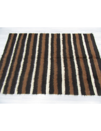 Vintage Striped Decorative Turkish Blanket Kilim Rug