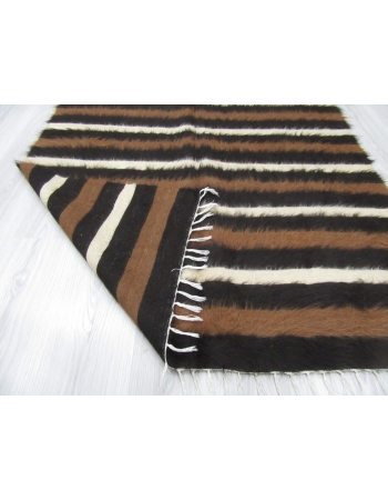 Vintage Striped Decorative Turkish Blanket Kilim Rug