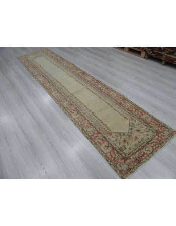 Unique Vintage Turkish Runner Rug