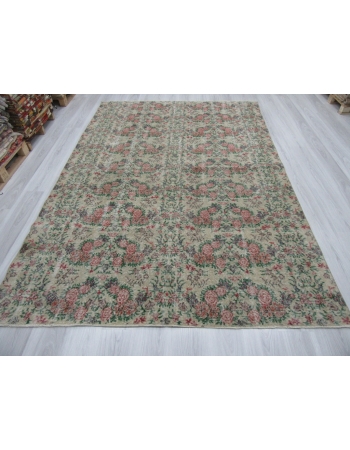 Vintage Floral Turkish Deco Rug