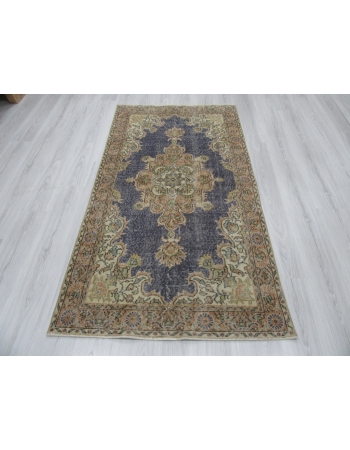 Vintage Medallion Designed Oushak Rug