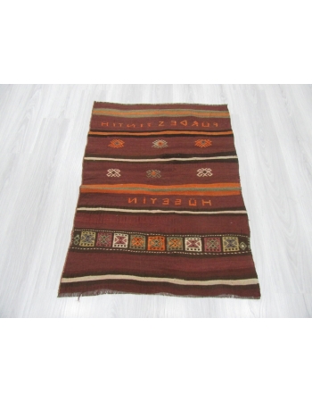 Small Vintage Decorative Kilim Rug