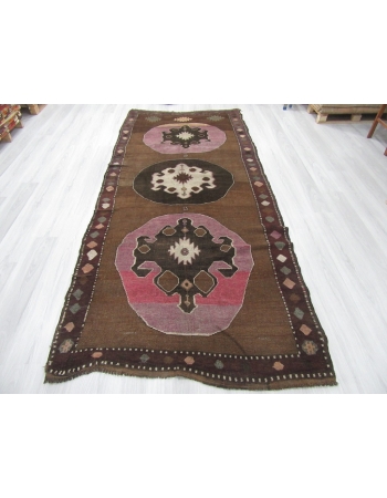 Vintage Unique Turkish Kars Wool Rug