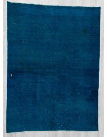 Dark Turquoise Overdyed Turkish Rug