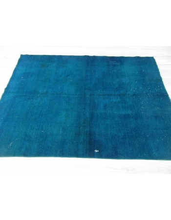 Dark Turquoise Overdyed Turkish Rug