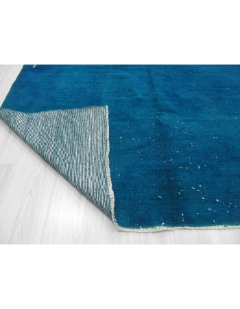 Dark Turquoise Overdyed Turkish Rug