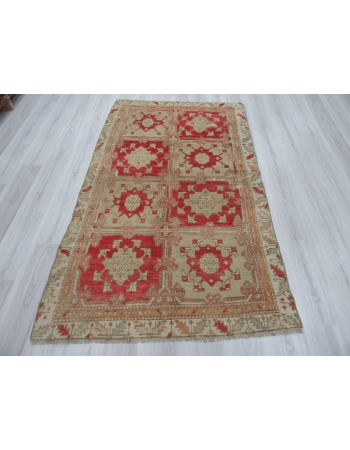 One of a Kind Vintage Turkish Wool Rug