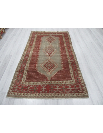 One of a Kind Vintage Turkish Wool Rug