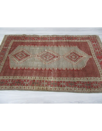 One of a Kind Vintage Turkish Wool Rug