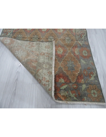 Distressed Washed Out Vintage Runner Rug