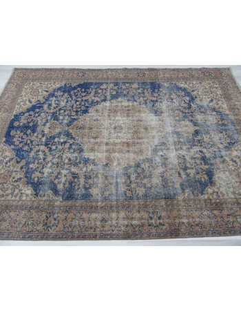 Distressed Vintage Unique Turkish Oushak Rug