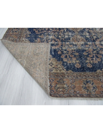 Distressed Vintage Unique Turkish Oushak Rug