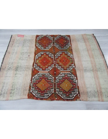 Handwoven Vintage Decorative Small Kilim Rug