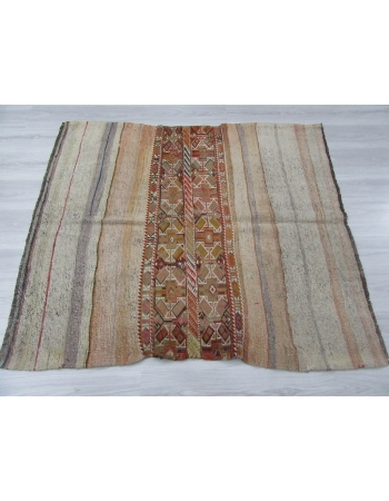 Vintage Small Decorative Turkish Kilim rug