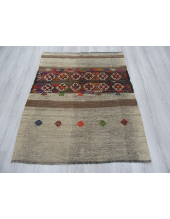 One of a Kind Decorative Small Kilim Rug