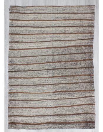 Striped Vintage Modern Turkish Kilim Rug