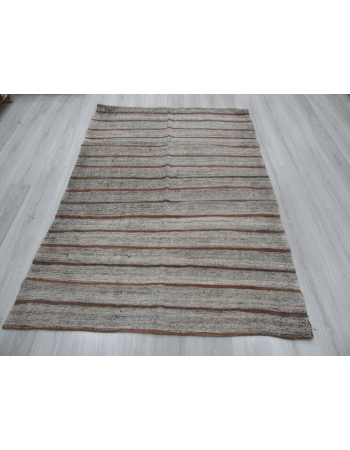 Striped Vintage Modern Turkish Kilim Rug