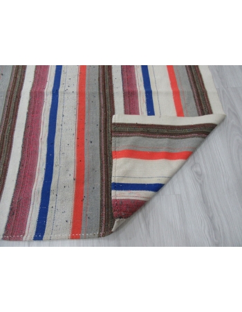 Large Handwoven Striped Kilim Rug
