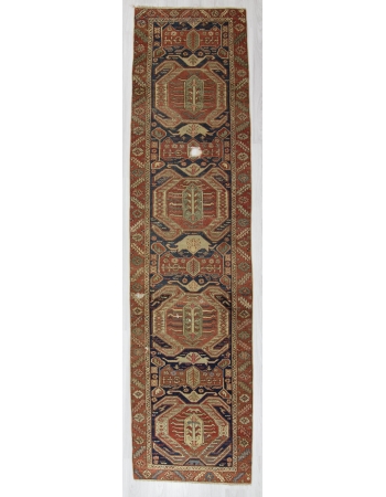 Vintage Unique Persian Wool Runner Rug