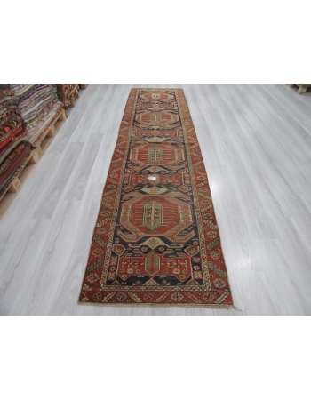 Vintage Unique Persian Wool Runner Rug