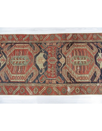 Vintage Unique Persian Wool Runner Rug
