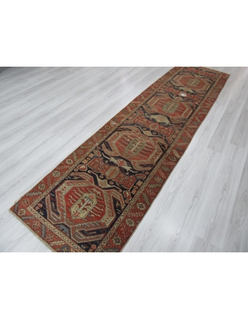 Vintage Unique Persian Wool Runner Rug