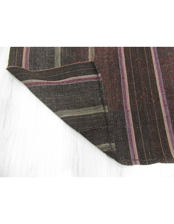 Striped Vintage Large Turkish Kilim Rug