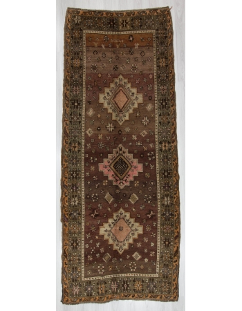 Vintage Unique Turkish Kars Wool Rug