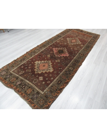 Vintage Unique Turkish Kars Wool Rug