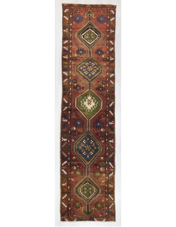 Vintage Decorative Turkish Runner Rug