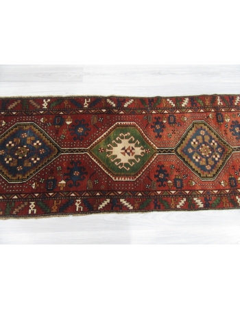 Vintage Decorative Turkish Runner Rug