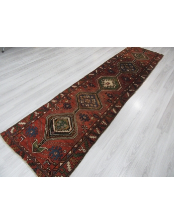 Vintage Decorative Turkish Runner Rug