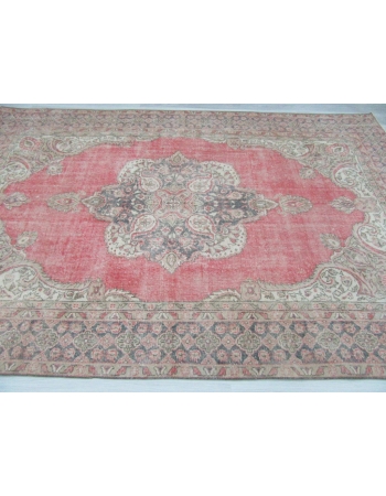 Vintage Washed Out Large Oushak Rug