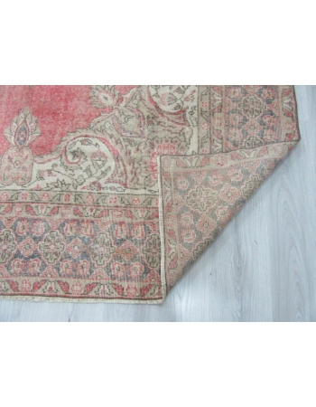 Vintage Washed Out Large Oushak Rug