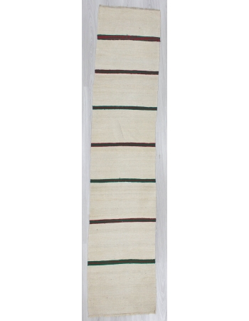 Striped Vintage Hemp Kilim Runner Rug