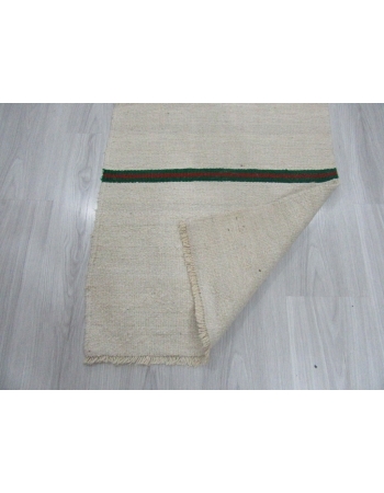 Striped Vintage Hemp Kilim Runner Rug