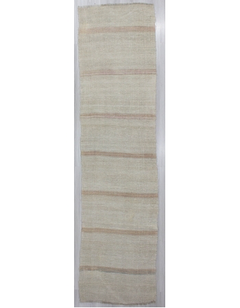 Striped Vintage Hemp Kilim Runner Rug