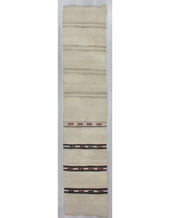 Decorative Striped Vintage Hemp Kilim Runner Rug