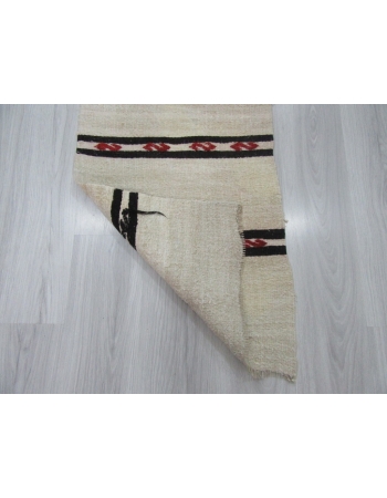 Decorative Striped Vintage Hemp Kilim Runner Rug