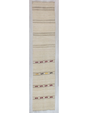 Striped Vintage Hemp Kilim Runner Rug