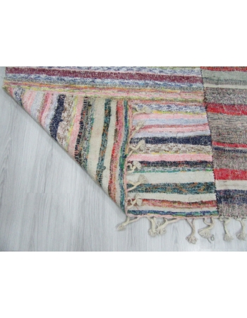 Vintage Striped Turkish Rag Rug