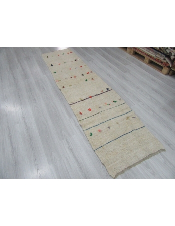 Vintage Decorative Turkish Hemp Kilim Runner