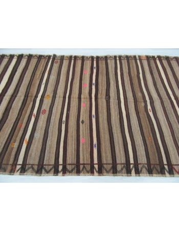 Striped One of a Kind Turkish Kilim Rug